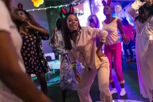 See C0nd0m: Toke Makinwa, Tiwa Savage And Friends Throw A No Boys Allowed Theme Party In Ikoyi, Shares C0nd0m (Photos)